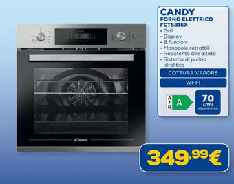 Euronics CANDY FORNO ELETTRICO FCTS815X offerta