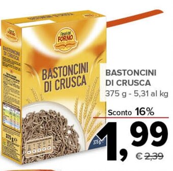 Todis BASTONCINI DI CRUSCA 375 g offerta