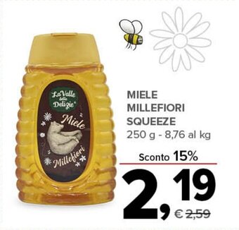 Todis MIELE MILLEFIORI SQUEEZE 250 g offerta