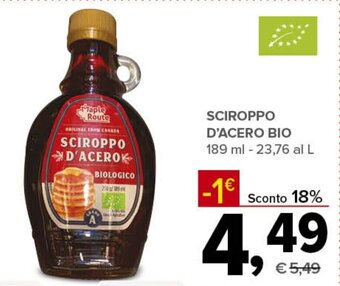 Todis SCIROPPO D'ACERO BIO 189 ml offerta