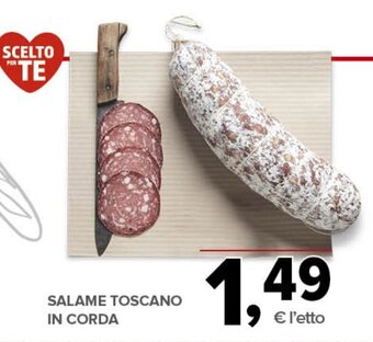 Todis SALAME TOSCANO IN CORDA offerta