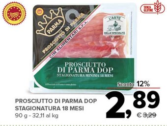 Todis PROSCIUTTO DI PARMA DOP STAGIONATURA 18 MESI 90 g offerta