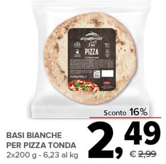 Todis BASI BIANCHE PER PIZZA TONDA 2x200 g offerta