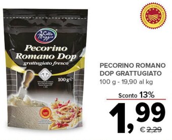 Todis PECORINO ROMANO DOP GRATTUGIATO 100 g offerta