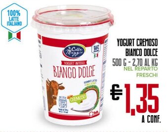 Todis YOGURT CREMOSO BIANCO DOLCE 500 G offerta
