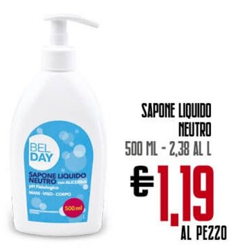Todis SAPONE LIQUIDO NEUTRO 500 ML offerta