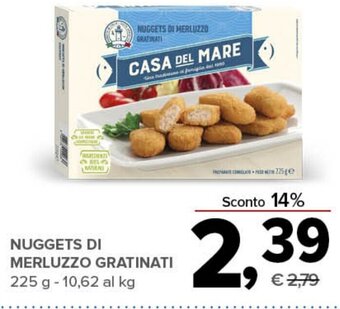 Todis NUGGETS DI MERLUZZO GRATINATI 225 g offerta