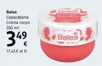 dm drogerie markt Balea Copacabana Crema Corpo 200ml offerta