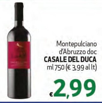 Montepulciano d'Abruzzo doc CASALE DEL DUCA ml 750