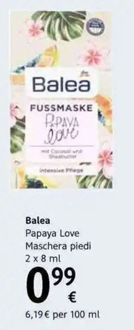 dm drogerie markt Balea Papaya Love Maschera Piedi 2 x 8ml offerta