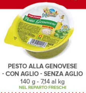 Todis PESTO ALLA GENOVESE - CON AGLIO - SENZA AGLIO 140 g offerta