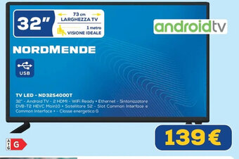Euronics NORDMENDE TV LED - ND3254000T offerta