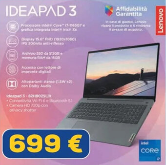 Euronics Lenovo IDEAPAD 3 offerta