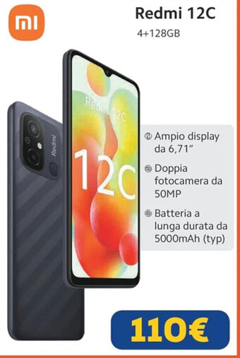 Euronics Redmi 12C offerta