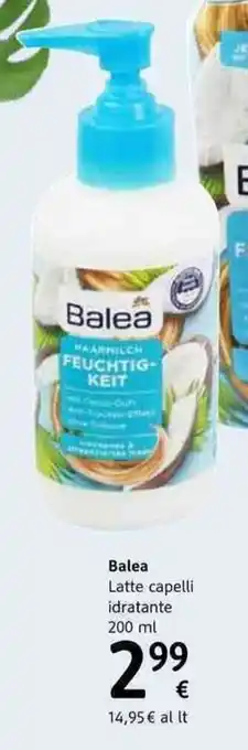 dm drogerie markt Balea Latte Capelli Idratante 200ml offerta
