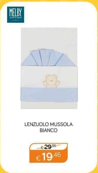 Primi Anni LENZUOLO MUSSOLA BIANCO offerta