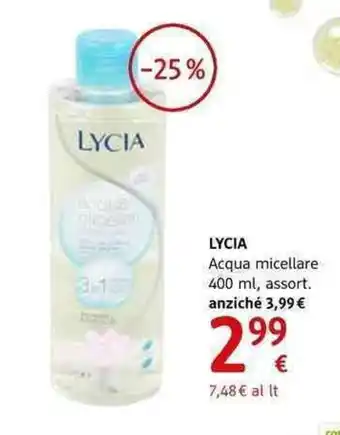 dm drogerie markt Lycia Acqua Micellare 400ml offerta