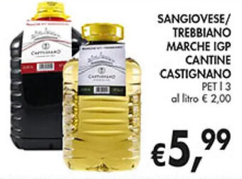 SANGIOVESE/ TREBBIANO MARCHE IGP CANTINE CASTIGNANO PET L 3