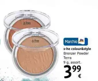dm drogerie markt s-he colour & style Bronzer Powder Terra 9g offerta