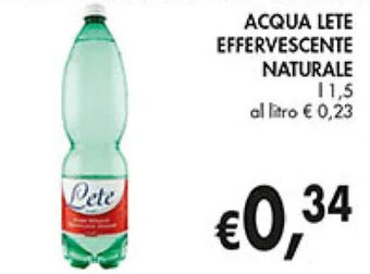 ACQUA LETE EFFERVESCENTE NATURALE l 1 ,5