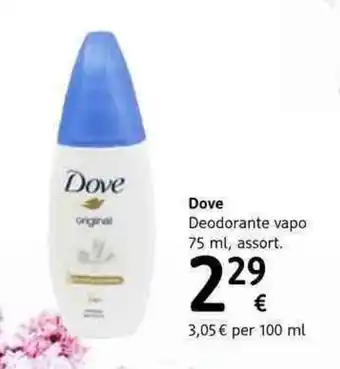dm drogerie markt Dove Deodorante vapo 75ml offerta