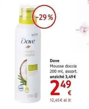 dm drogerie markt Dove Mousse doccia 200ml offerta