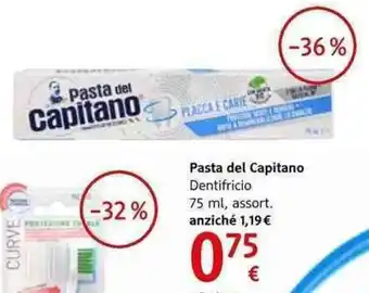 dm drogerie markt Pasta del Capitano Dentifricio 75ml offerta