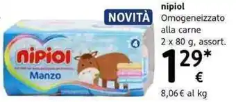 dm drogerie markt Nipiol Omogeneizzato alla carne 2x80g offerta