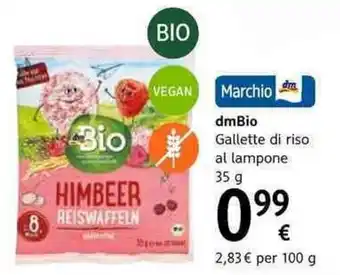 dm drogerie markt dmBio Galette di Riso al Lampone 35g offerta