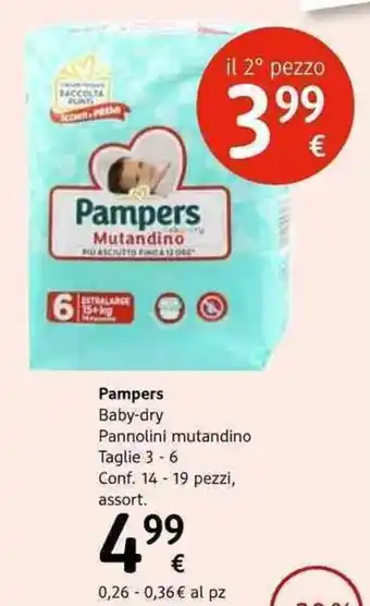dm drogerie markt Pampers Baby-Dry Pannolini mutandino 14-19 pezzi offerta
