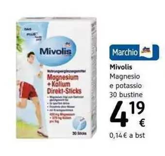 dm drogerie markt Mivolis Magnesio e potassio 30 bustine offerta