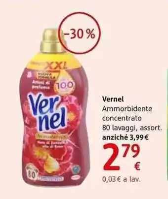 Vernel Ammorbidente concentrato 80 lavaggi