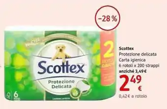 dm drogerie markt Scottex Protezione Delicata Carta Igienica 6 rotoli x 200 strappi offerta