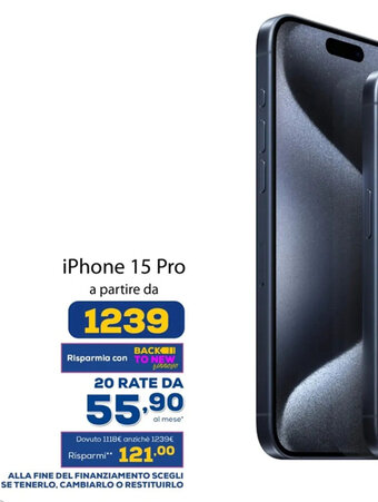 Euronics iPhone 15 Pro offerta
