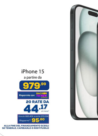 Euronics iPhone 15 offerta