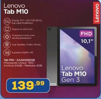 Euronics Lenovo Tab M10 offerta