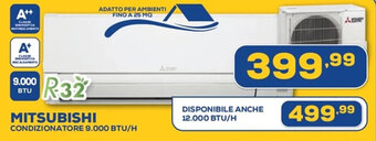 Euronics MITSUBISHI CONDIZIONATORE 9.000 BTU/H offerta