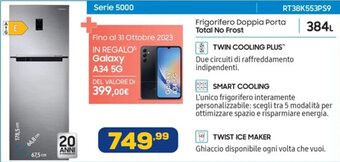 Euronics Samsung Frigorifero Doppia Porta Total No Frost RT38K553PS9 offerta