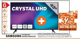Expert SAMSUNG TV LED 43" UE43AU7090UXZT offerta
