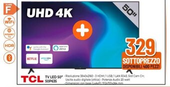Expert TCL TV LED 50"50P635 offerta