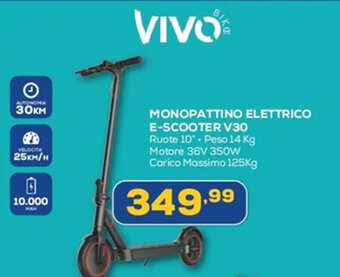 Euronics VIVO MONOPATTINO ELETTRICO E-SCOOTER V30 offerta