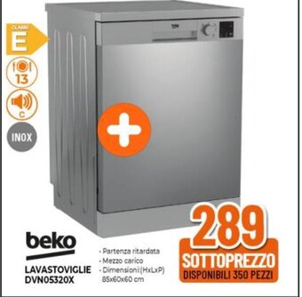 beko LAVASTOVIGLIE DVN05320X