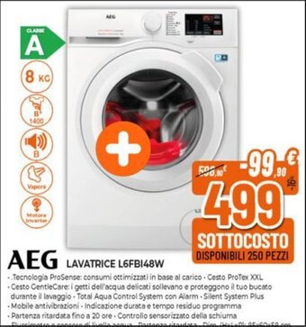 Expert AEG LAVATRICE L6FBI48W offerta