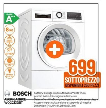 BOSCH Asciugatrice WQG233D1IT