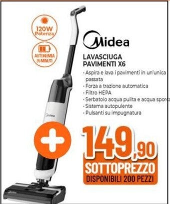 Expert Midea LAVASCIUGA PAVIMENTI X6 offerta