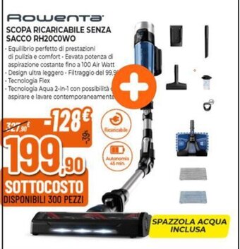 Rowenta SCOPA RICARICABILE SENZA SACCO RH20COWO