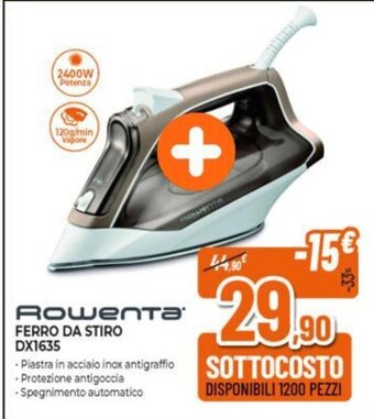 Expert Rowenta FERRO DA STIRO DX1635 offerta