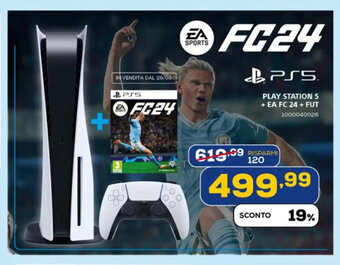 Euronics PS5 PLAY STATION 5 + EA FC 24 + FUT offerta