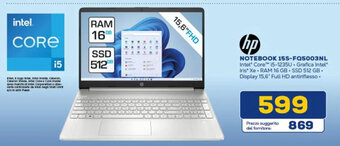 Euronics hp NOTEBOOK 15S-FQ5003NL offerta
