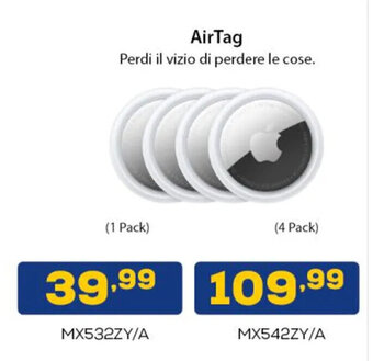 Euronics AirTag 4 Pack offerta